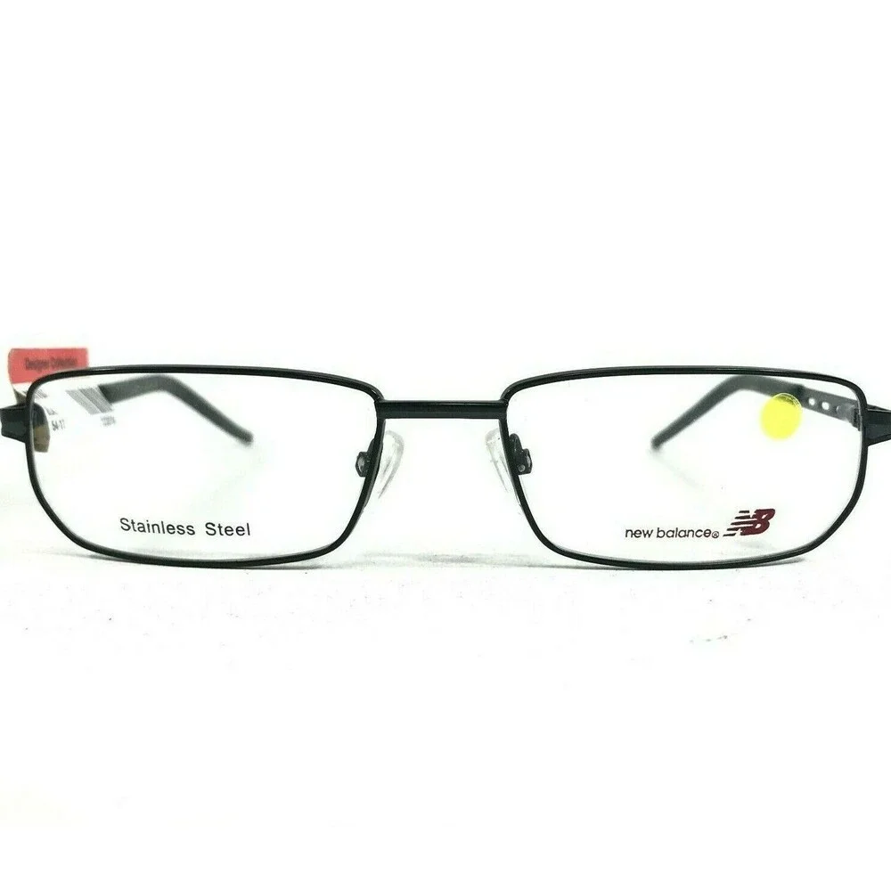 New Balance NB 410A-2 Eyeglasses Frames Black Gray Rectangular Full Rim 140